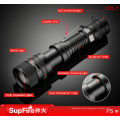 Supfire china factory high power 10W 1100lumens Zoomable Led Flashlight 5 Modes With Belt Clip camping led flashlight